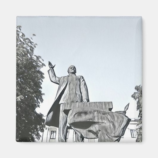 Lenin Monument Sketch Magnet (Voorkant)