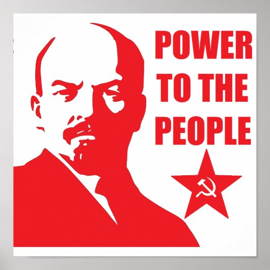 Lenin "Power to the People"-Poster Poster (Voorkant)