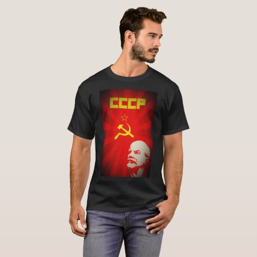 lenin rusland communistische propaganda van de sov t-shirt (Voorkant volledig)