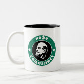 Lenin Socialist Coffee Tweekleurige Koffiemok (Links)