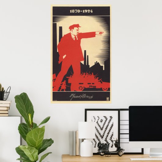 Lenin Sovjet-Poster Poster (Thuiskantoor)