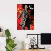 Lenin Sovjet Propaganda Poster, Leve Lenin! Poster (Thuiskantoor)