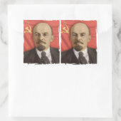 Lenin-Stickers (in 2 snijden) Rechthoekige Sticker (Tas)