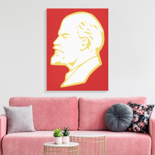 Lenin, USSR, CCCP, Soviet Union, Communism Canvas Afdruk (Insitu (Woonkamer))