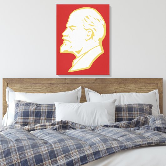 Lenin, USSR, CCCP, Soviet Union, Communism Canvas Afdruk (Insitu (Slaapkamer))