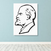 Lenin, USSR, CCCP, Soviet Union, Communism Canvas Afdruk (Insitu (Houten vloer))