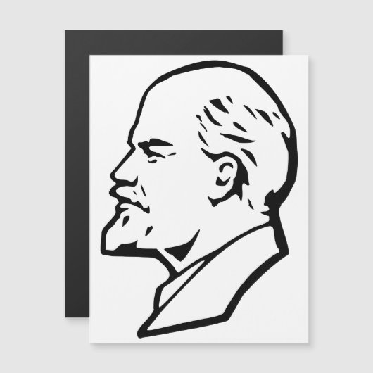 Lenin, USSR, CCCP, Soviet Union, Communism Magnetische Uitnodiging (Voorkant / Achterkant)