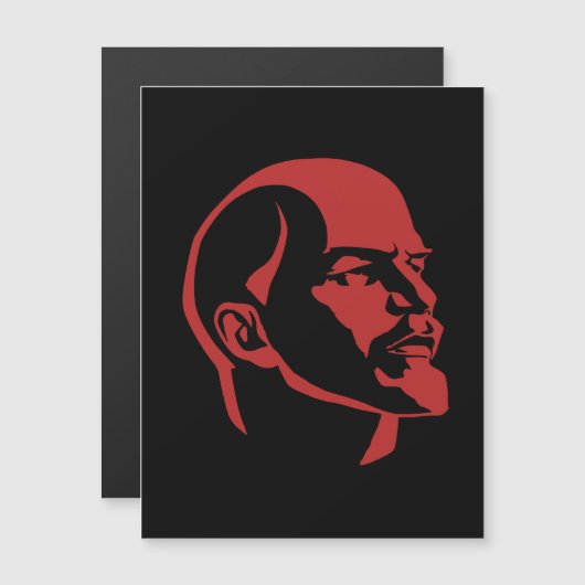 Lenin, USSR, CCCP, Soviet Union, Communism Magnetische Uitnodiging (Voorkant / Achterkant)
