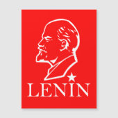 Lenin, USSR, CCCP, Soviet Union, Communism Magnetische Uitnodiging (Voorkant)