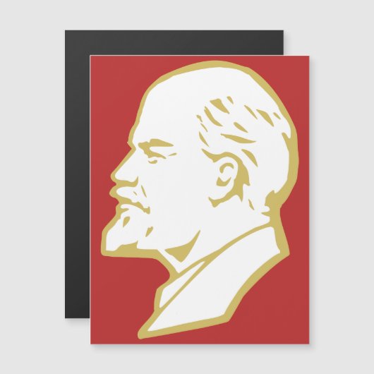 Lenin, USSR, CCCP, Soviet Union, Communism Magnetische Uitnodiging (Voorkant / Achterkant)