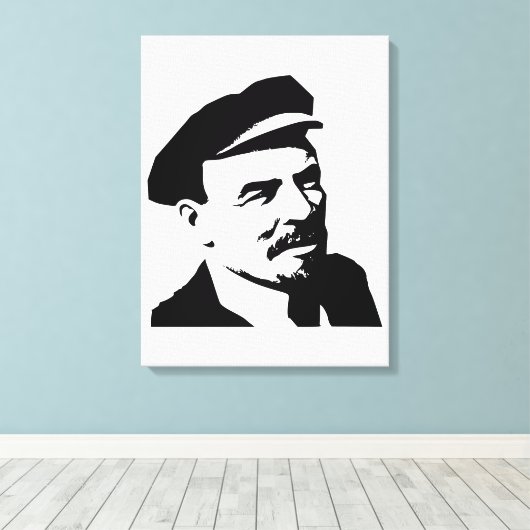 Lenin, USSR, CCCP, Sovjet-Unie, Communisme Canvas Afdruk (Insitu (Houten vloer))