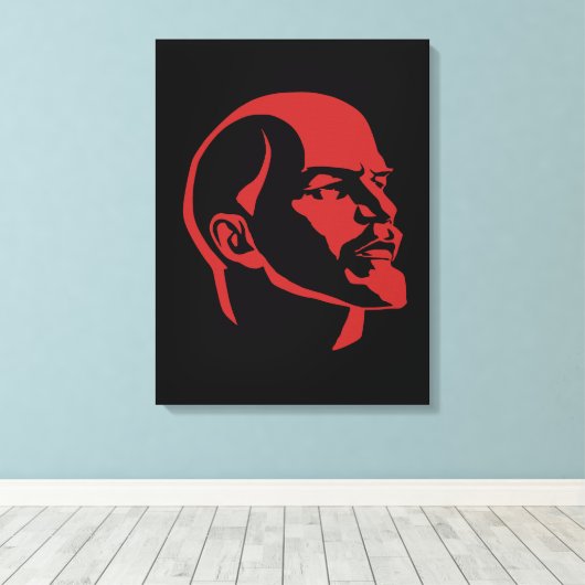 Lenin, USSR, CCCP, Sovjet-Unie, Communisme Canvas Afdruk (Insitu (Houten vloer))