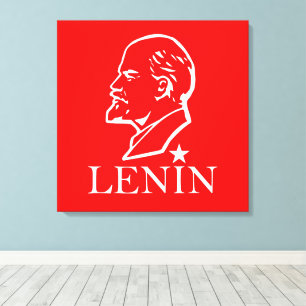 Lenin, USSR, CCCP, Sovjet-Unie, Communisme Canvas Afdruk