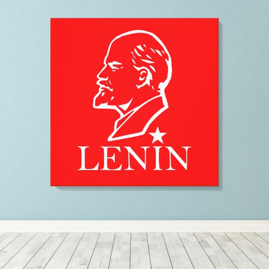 Lenin, USSR, CCCP, Sovjet-Unie, Communisme Canvas Afdruk (Insitu (Houten vloer))