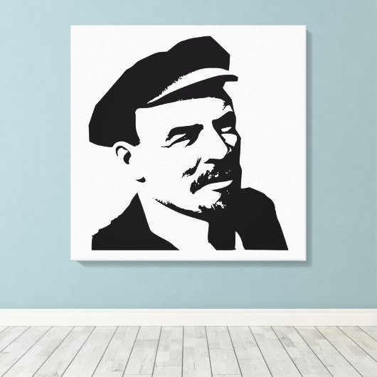 Lenin, USSR, CCCP, Sovjet-Unie, Communisme Canvas Afdruk (Insitu (Houten vloer))