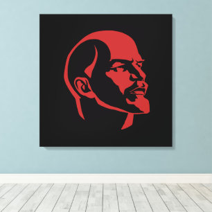 Lenin, USSR, CCCP, Sovjet-Unie, Communisme Canvas Afdruk
