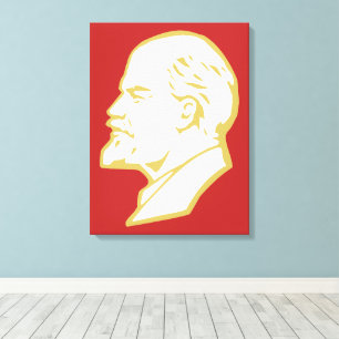 Lenin, USSR, CCCP, Sovjet-Unie, Communisme Canvas Afdruk