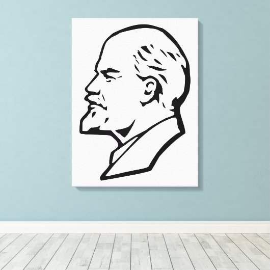 Lenin, USSR, CCCP, Sovjet-Unie, Communisme Canvas Afdruk (Insitu (Houten vloer))