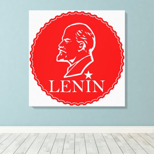 Lenin, USSR, CCCP, Sovjet-Unie, Communisme Canvas Afdruk (Insitu (Houten vloer))