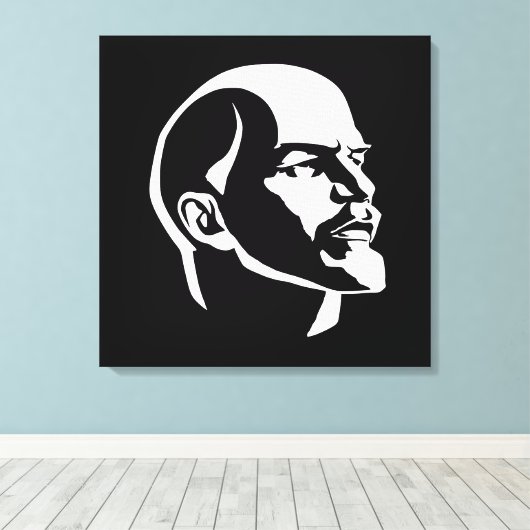 Lenin, USSR, CCCP, Sovjet-Unie, Communisme Canvas Afdruk (Insitu (Houten vloer))