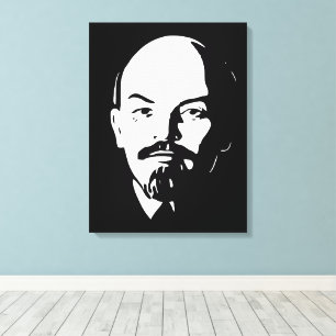 Lenin, USSR, CCCP, Sovjet-Unie, Communisme Canvas Afdruk