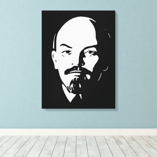 Lenin, USSR, CCCP, Sovjet-Unie, Communisme Canvas Afdruk (Insitu (Houten vloer))