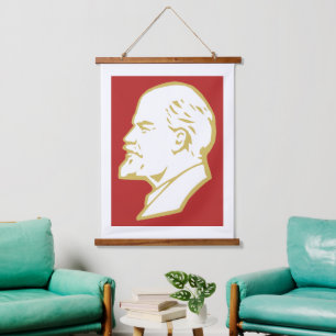 Lenin, USSR, CCCP, Sovjet-Unie, Communisme Hangend Wandkleed