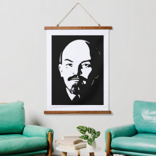 Lenin, USSR, CCCP, Sovjet-Unie, Communisme Hangend Wandkleed