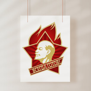 Lenin, USSR, CCCP, Sovjet-Unie, Communisme Poster
