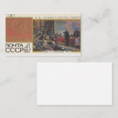 Lenin was een kaart van de elektrificatie Sovjet-U Notitiekaartje (Voorkant / Achterkant)