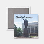 Leninbeeld, Bisjkek, Kirgizië Magneet (Voorkant / Achterkant)