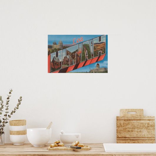 Lening, UtahLarge Letter ScenesLoa, UT Poster (Keuken)