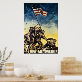 Lening van de 7e Oorlog nu allemaal samen  WW2 Poster (Keuken)