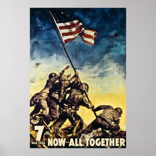 Lening van de 7e Oorlog nu allemaal samen  WW2 Poster (Voorkant)