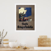 lening van de Oostenrijkse Vijfde Oorlog (wit) Poster (Keuken)