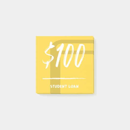 Lening voor studenten ($100) post-it® notes (Voorkant)