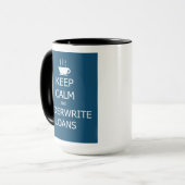 Leningen kalmeren en overschrijven mok (Voorkant links)