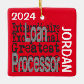Leningen Processor Extraordinaire CUSTOM Keramisch Ornament (Voorkant)