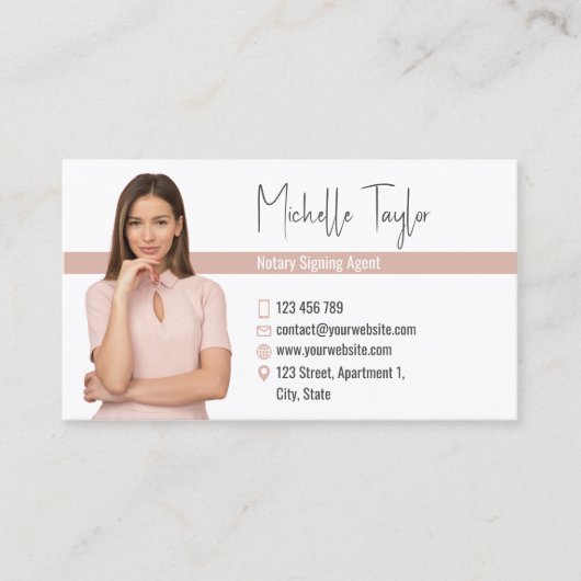 Leningen van de Moderne Notariserende Agent van de Visitekaartje (Voorkant)