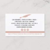 Leningen van de Moderne Notariserende Agent van de Visitekaartje (Achterkant)