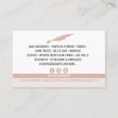 Leningen van de Moderne Notariserende Agent van de Visitekaartje (Achterkant)