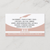 Leningen van de Moderne Notariserende Agent van de Visitekaartje (Achterkant)