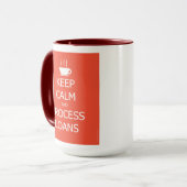 Leningen voor kalm en proces behouden mok (Voorkant links)