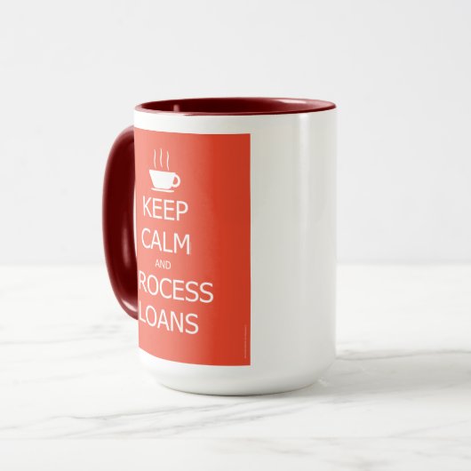 Leningen voor kalm en proces behouden mok (Voorkant links)