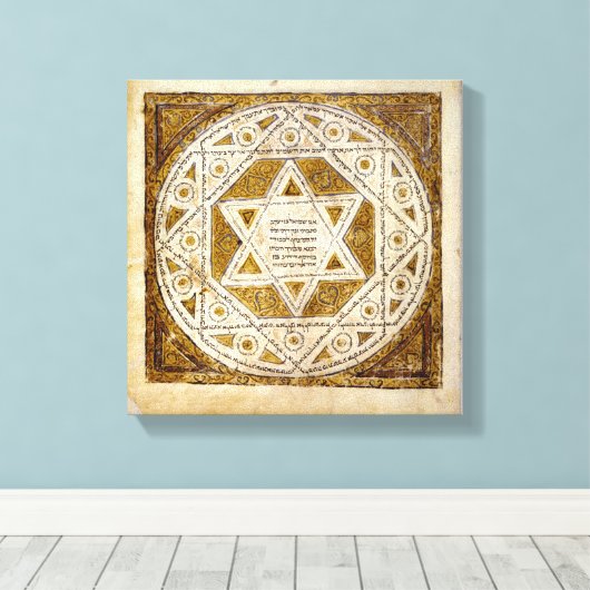 Leningrad Codex Canvas Afdruk (Insitu (Houten vloer))