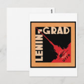 Leningrad Travel Poster Briefkaart (Voorkant / Achterkant)