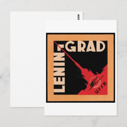 Leningrad Travel Poster Briefkaart (Voorkant / Achterkant)