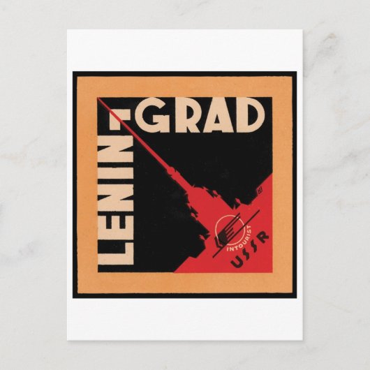 Leningrad Travel Poster Briefkaart (Voorkant)