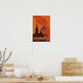 Leningrad USSR Sovjet Rusland Russische Reizen Poster (Keuken)