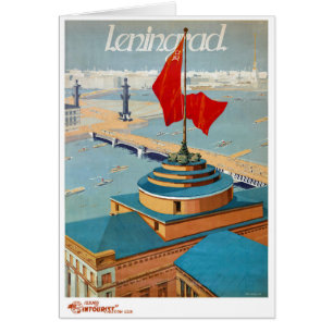 Leningrad USSR Vintage Poster teruggezet